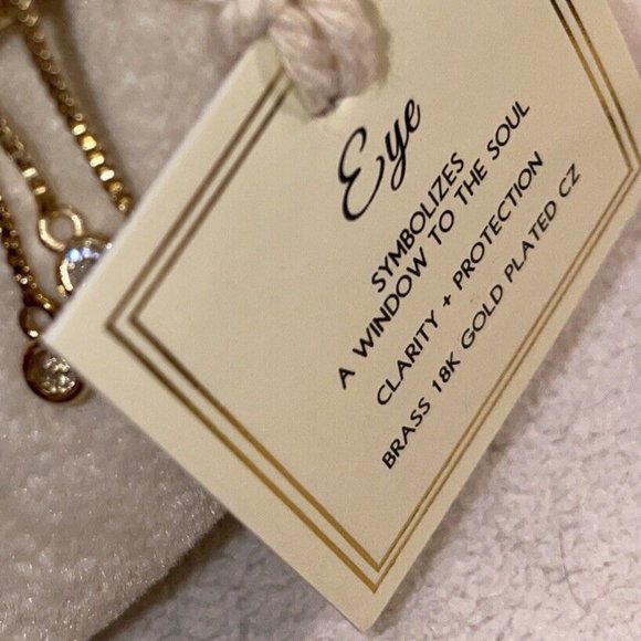 ARM CANDY BY EYE CANDY 3pc 18KT GP EVIL EYE, MOON, SUN CZ BRACELET SET**NEW! - Picture 4 of 5